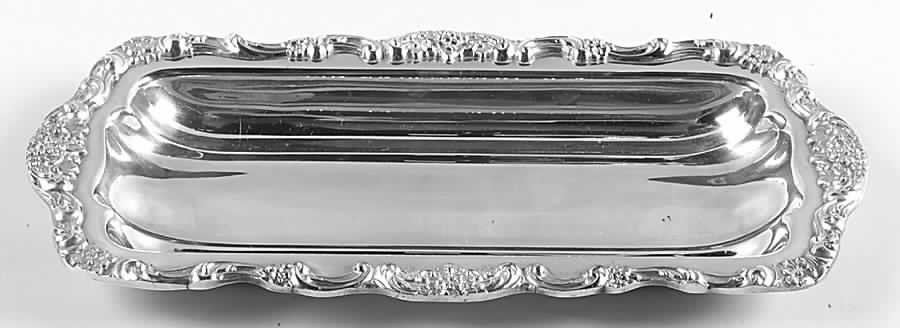 Lancaster Rose (Silverplate, Hollowware) 14" Bread Tray by Poole Silver -1