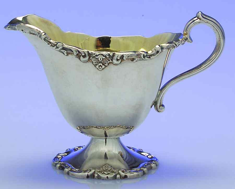 Lancaster Rose (Silverplate, Hollowware) Silverplate Mini Creamer by Poole Silver -1