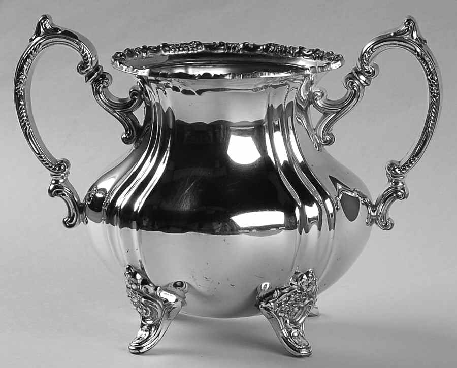Lancaster Rose (Silverplate, Hollowware) Sugar Bowl No Lid by Poole Silver -1