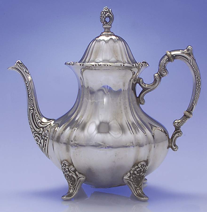Lancaster Rose (Sterling, Hollowware) Teapot by Poole Silver -1
