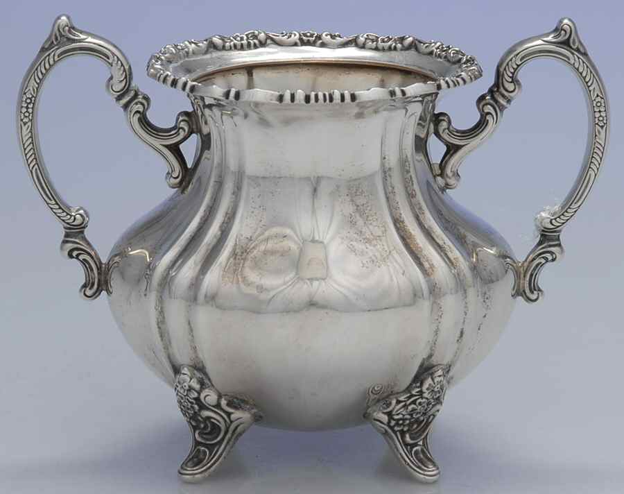 Lancaster Rose (Sterling, Hollowware) Sugar Bowl No Lid by Poole Silver -1