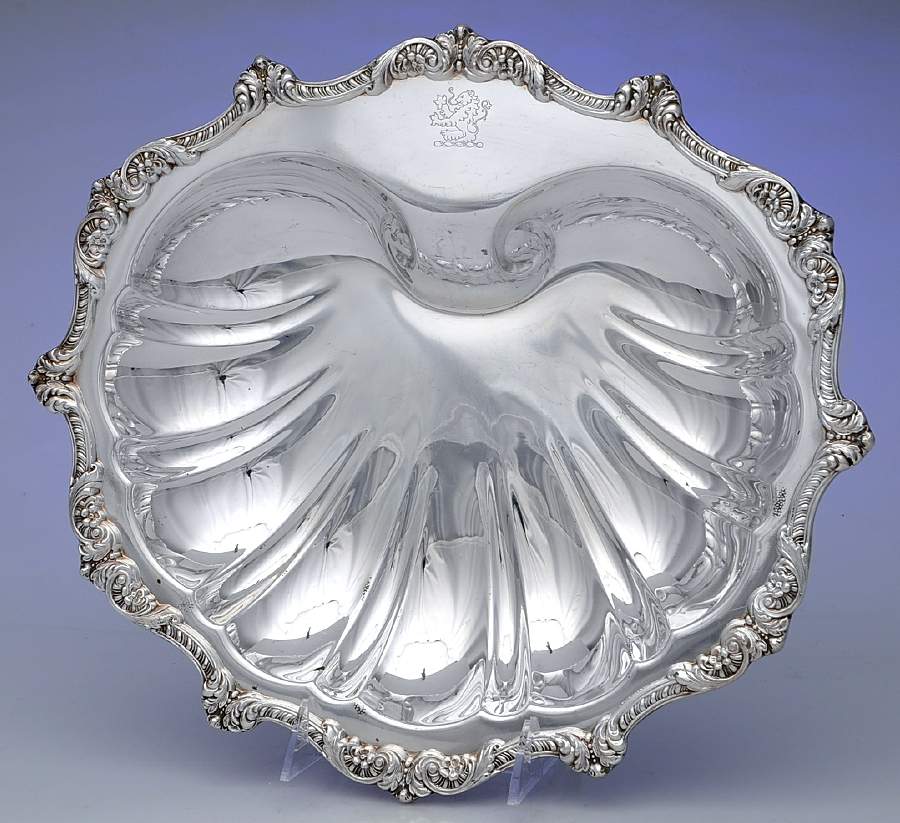 Old English (Silverplate, Hollowware) 13" Shell Shape Bowl by Poole Silver -1