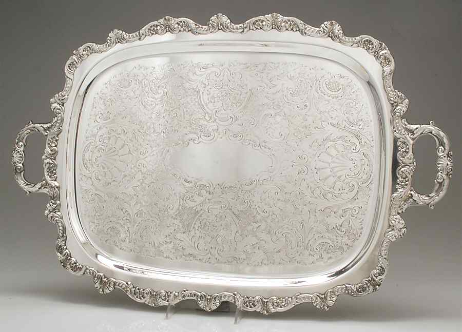 Old English (Silverplate, Hollowware) 20" Waiter Tray by Poole Silver -1