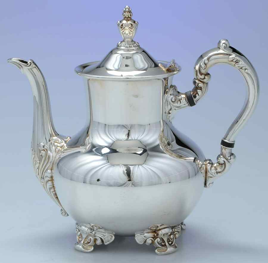 Old English (Silverplate, Hollowware) Teapot by Poole Silver -1