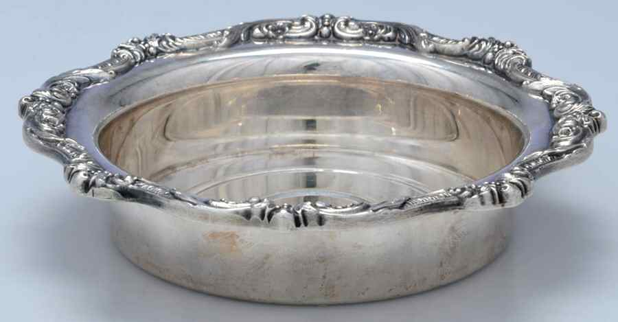 Old English (Silverplate, Hollowware) Wine Bottle Coaster by Poole Silver -1