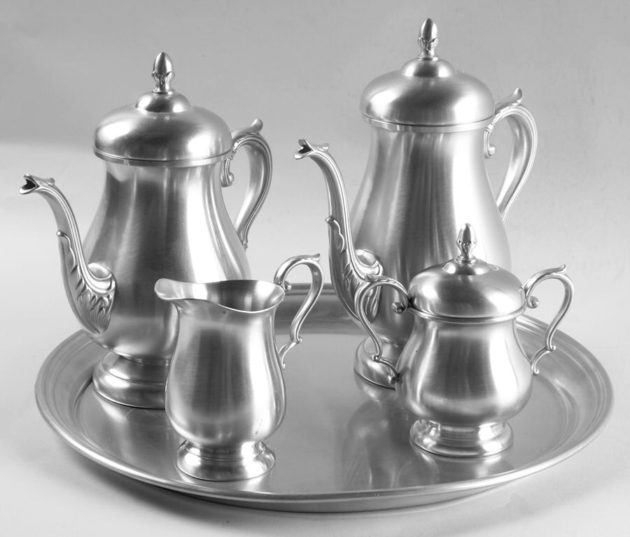 2062 (Pewter, Hollowware) 4 Piece Tea Set by Preisner-1