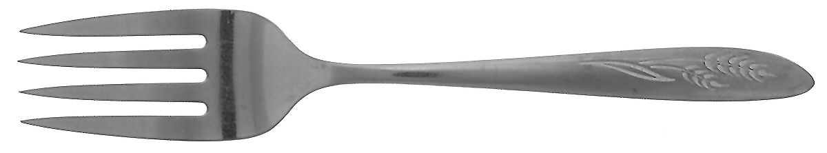 Flowing Wheat (Stainless) Medium Solid Cold Meat Serving Fork by Prestige-1