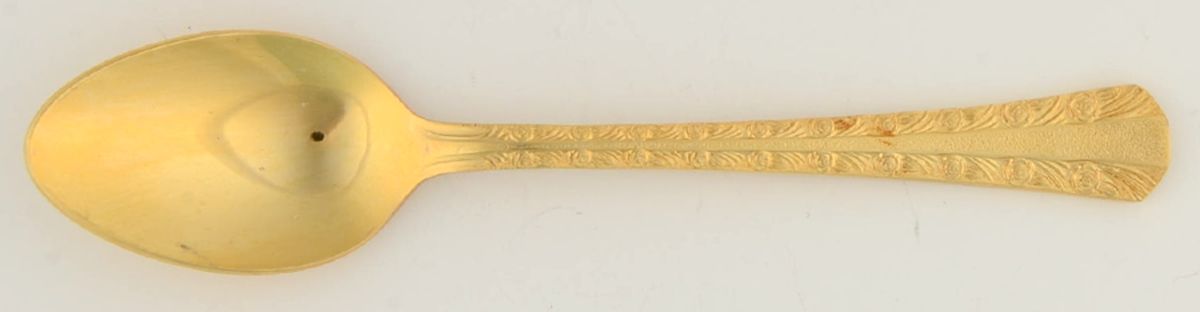Gold Hammered Rose (Gold Electroplate) Teaspoon by Present-1