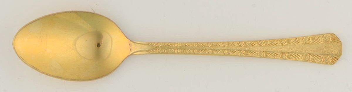 Gold Hammered Rose (Gold Electroplate) Place/Oval Soup Spoon by Present-1