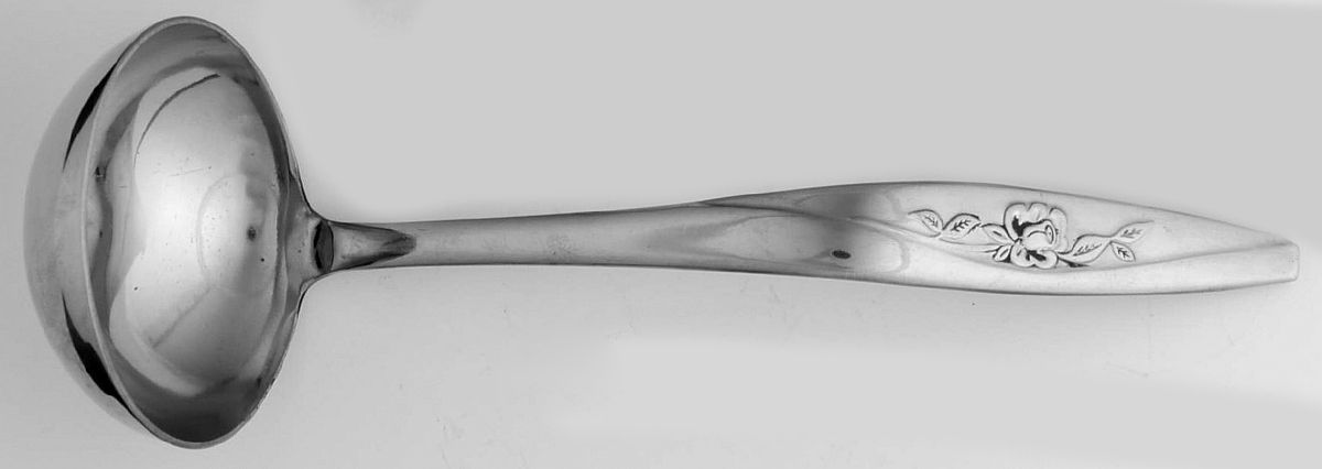 Gracious Rose (Stainless) Solid Gravy Ladle by Present-1