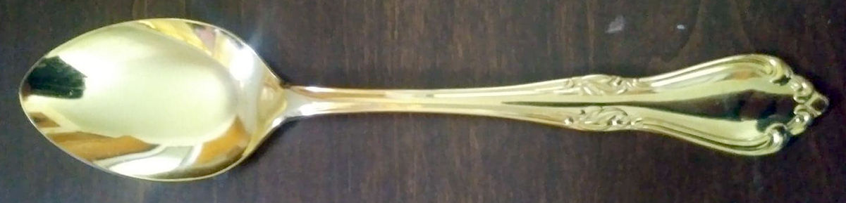 Kimberly (Gold Electroplate) Place/Oval Soup Spoon by Present-1