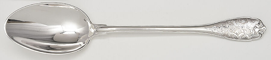 Elysee (Sterling, No Monograms) Solid Serving Spoon by Puiforcat-1