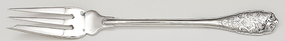 Elysee (Sterling, No Monograms) Solid Serving Fork by Puiforcat-1