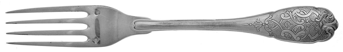 Elysee (Sterling, No Monograms) Individual Solid Fruit Fork by Puiforcat-1