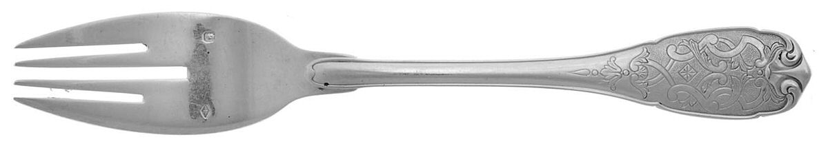 Elysee (Sterling, No Monograms) Individual Solid Fish Fork by Puiforcat-1