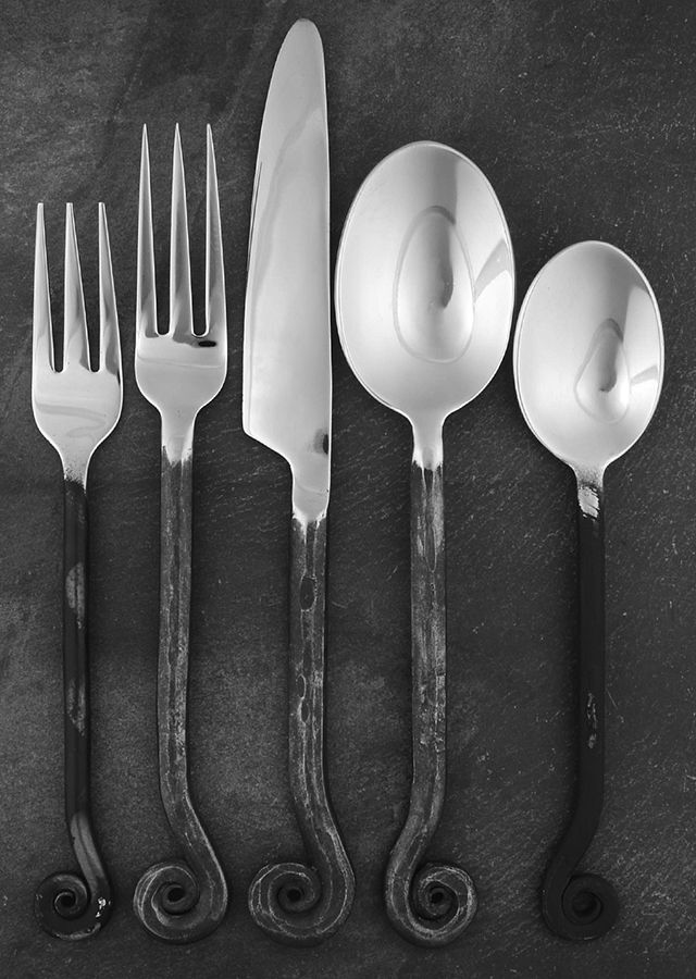 Fiddlehead (Stainless) 5 Piece Place Setting by Pottery Barn-1