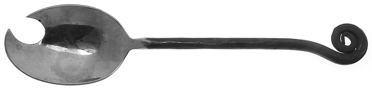 Fiddlehead (Stainless) Oversize Solid Salad Serving Fork by Pottery Barn-1