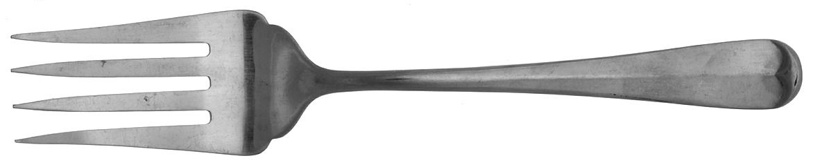 1776 (Stainless) Medium Solid Cold Meat Serving Fork by Present-1