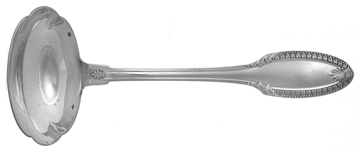 Percier (Sterling) Solid Gravy Ladle by Puiforcat-1