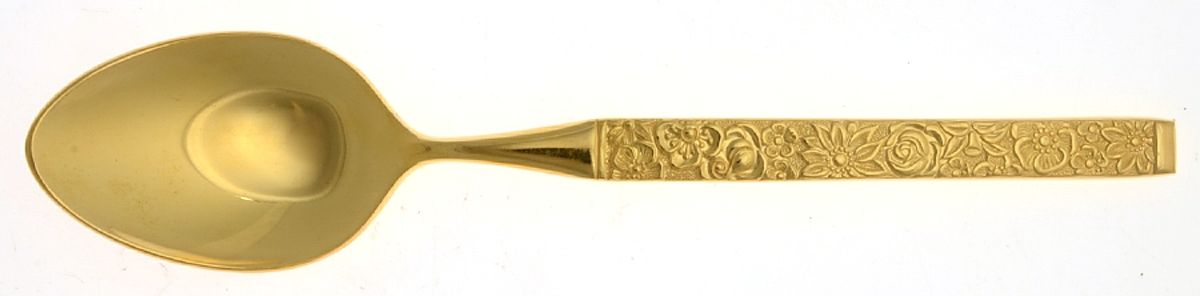 Florentine-Gold (Gold Electroplate) Place/Oval Soup Spoon by Present-1