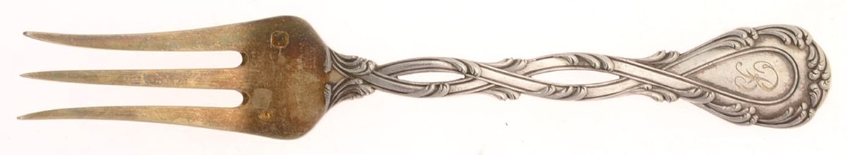 Royal (Sterling) Individual Solid Fruit Fork by Puiforcat-1