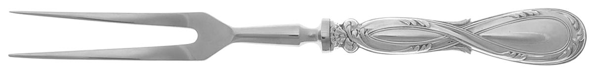 Royal (Sterling) Small Steak Carving Fork with Stainless Prongs by Puiforcat-1