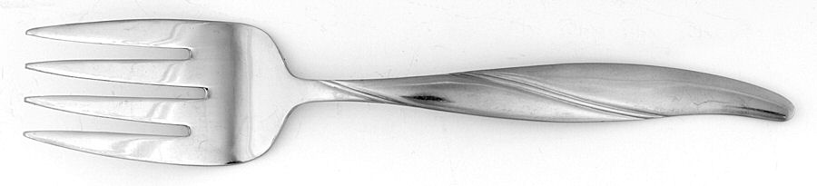 Melody (Stainless) Medium Solid Cold Meat Serving Fork by Pfaltzgraff-1
