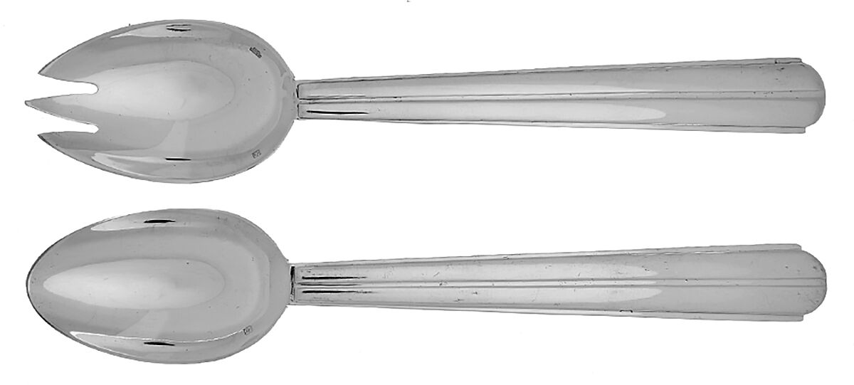 Chantaco (Silverplate) (2 Pc) Solid Salad Set by Puiforcat-1