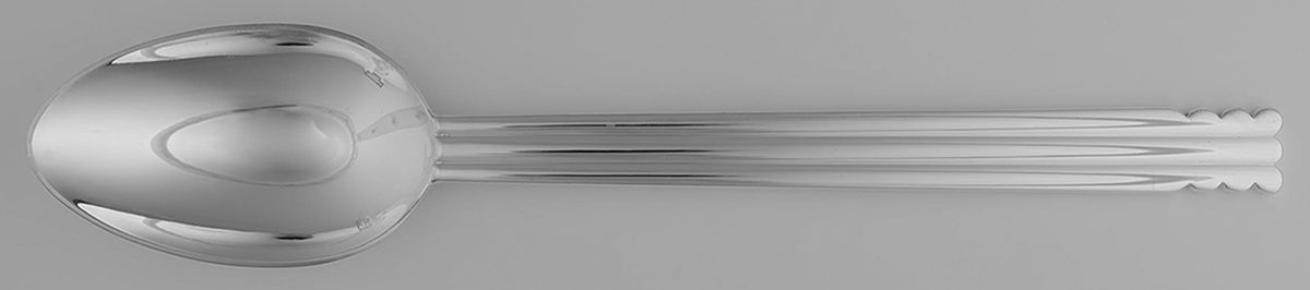 Nantes (Silverplate) Solid Serving Spoon by Puiforcat-1