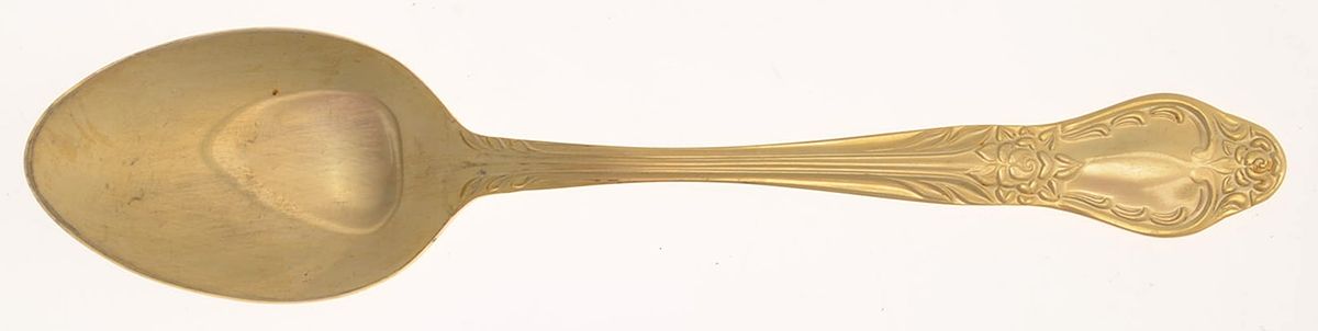 Antoinette (Gold Electroplate) Place/Oval Soup Spoon by Present-1