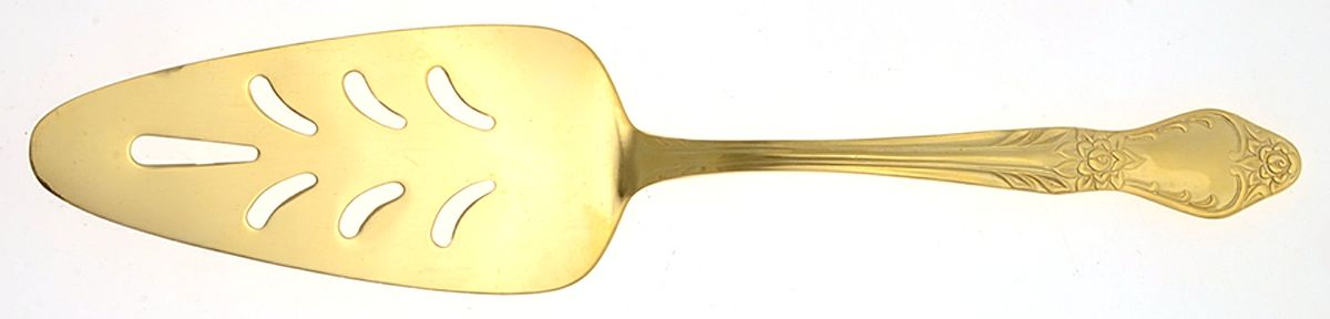 Antoinette (Gold Electroplate) Server-Pie/Solid-Pierced by Present-1