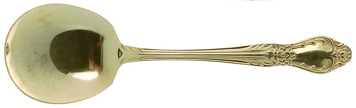Antoinette (Gold Electroplate) Solid Smooth Casserole Spoon by Present-1
