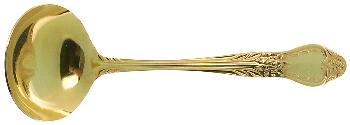 Antoinette (Gold Electroplate) Solid Gravy Ladle by Present-1