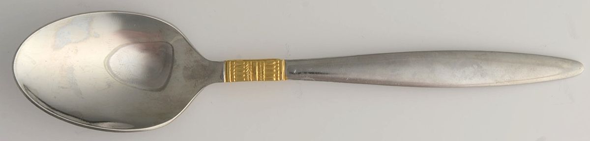 Golden Madrid (Stainless, Gold Accent) Teaspoon by Pfaltzgraff-1