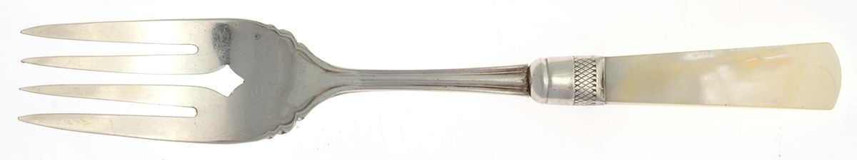 Flatware (Plated Bolster) Pearl Handle Salad Fork W/Silverplate Prongs by Pearl Handle-1