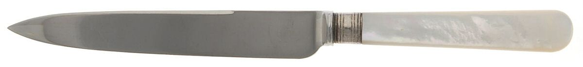 Flatware (Plated Bolster) Individual Fruit Knife with Stainless Blade by Pearl Handle-1
