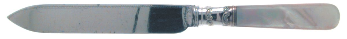 Flatware (Plated Bolster) Individual Fruit Knife with Silverplate Blade by Pearl Handle-1