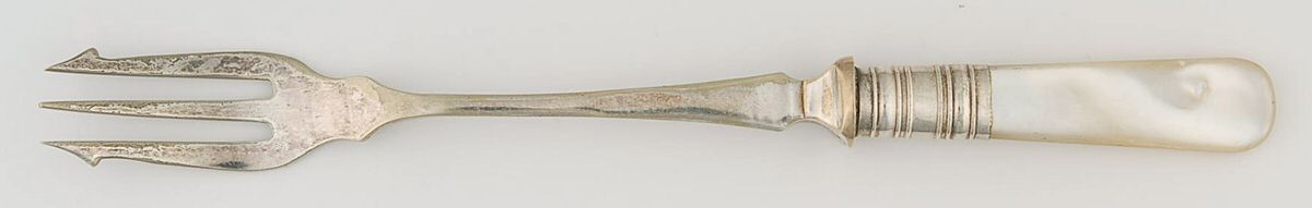 Flatware (Plated Bolster) Short Handle Pickle/Olive Fork by Pearl Handle-1