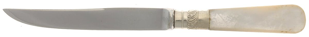 Flatware (Plated Bolster) Individual Fruit Knife with Stainless Blade by Pearl Handle-1