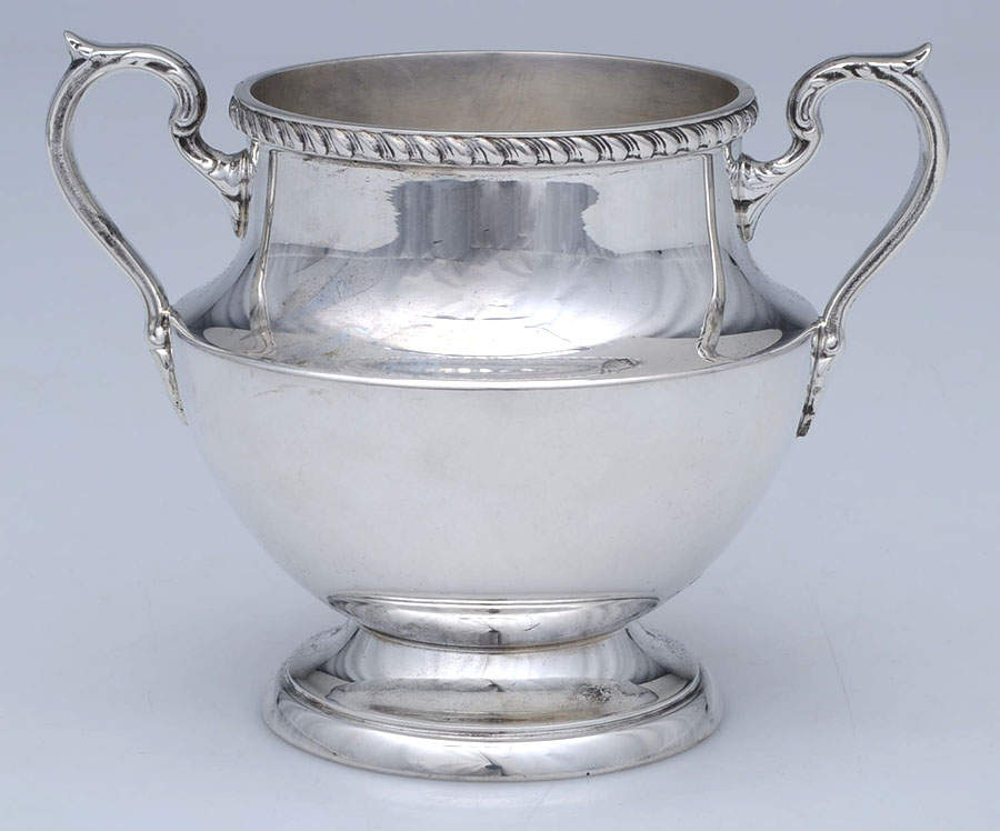 Georgian (Sterling, Hollowware) Sugar Bowl No Lid by Poole Silver -1