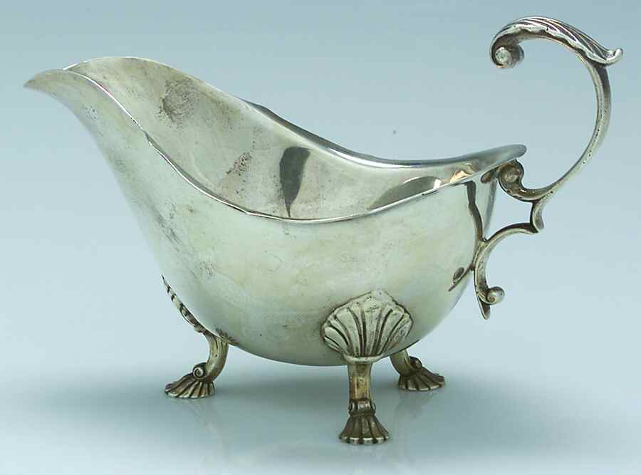 Georgian (Sterling, Hollowware) Sterling Gravy Boat by Poole Silver -1
