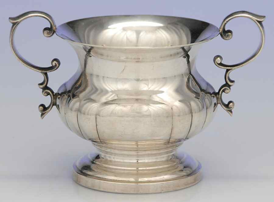 Georgian (Sterling, Hollowware) Mini Open Sugar Bowl by Poole Silver -1