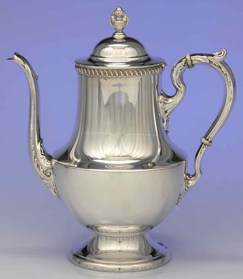 Georgian (Sterling, Hollowware) Coffee Pot by Poole Silver -1