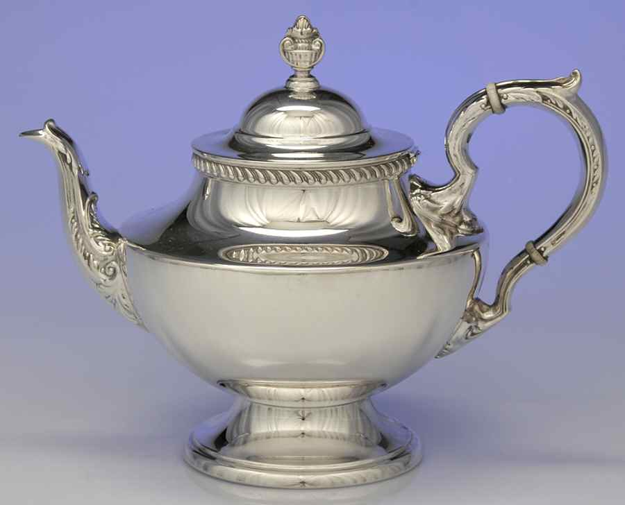 Georgian (Sterling, Hollowware) Teapot by Poole Silver -1