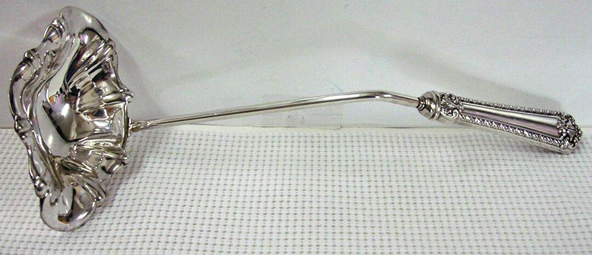 Georgian (Sterling, Hollowware) Punch Ladle with Silverplate Bowl by Poole Silver -1
