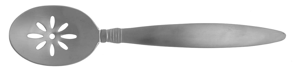 Satin Raleigh (Stainless) Pierced Tablespoon (Serving Spoon) by Pfaltzgraff-1