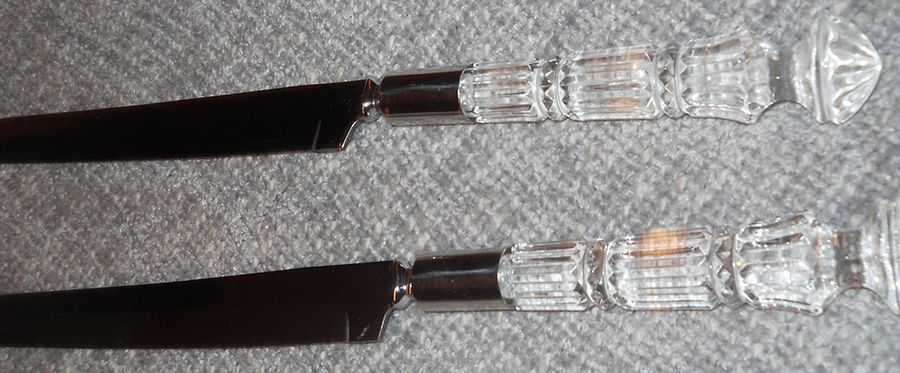 PHF1 (Stainless, Crystal) Large Stainless Blade Roast Carving Knife by Princess House-1