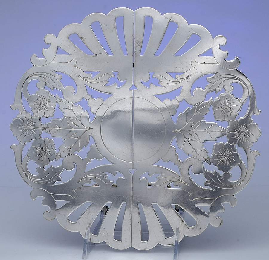 Silverplate Hollowware Expandable Trivet by Pairpoint Mfg Co-1