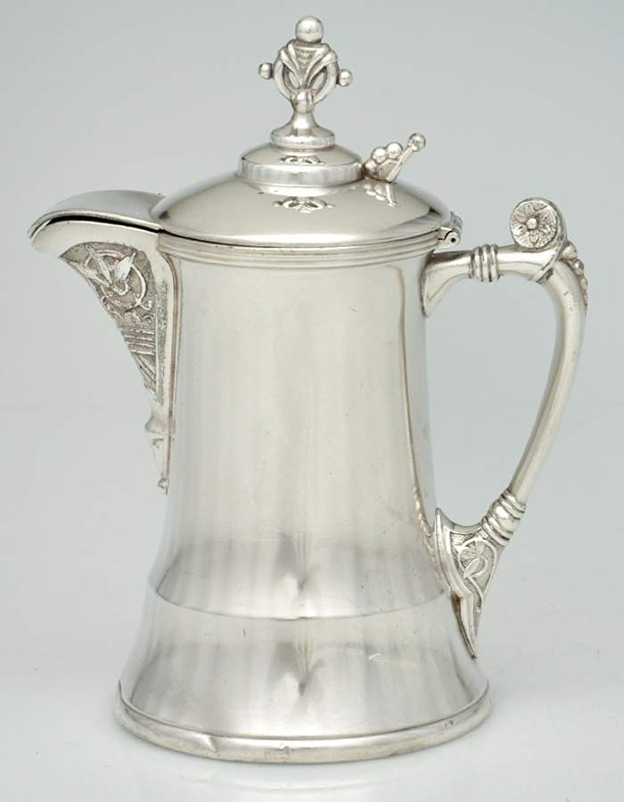 Silverplate Hollowware Creamer & Hinged Lid by Pairpoint Mfg Co-1