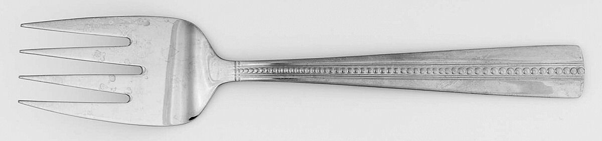Strand (Stainless) Medium Solid Cold Meat Serving Fork by Pfaltzgraff-1